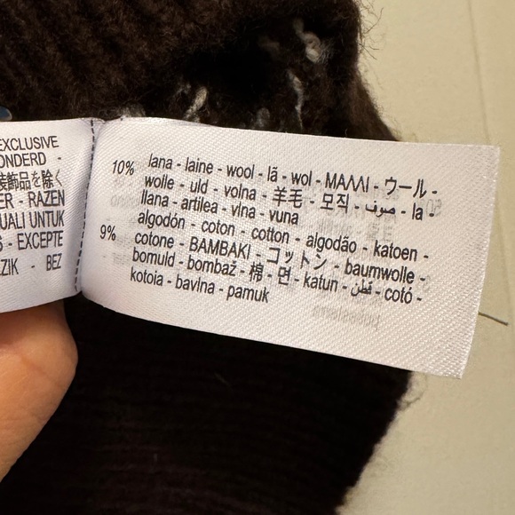 ZARA Brown and White Knit Sweater Vest - Picture 5 of 5